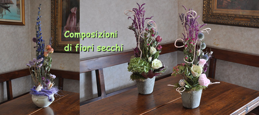 Composizioni di fiori secchi